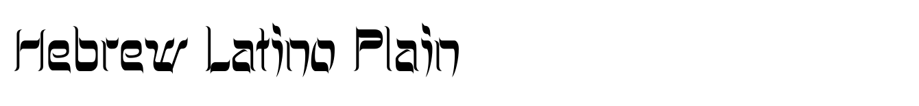 Hebrew Latino Plain